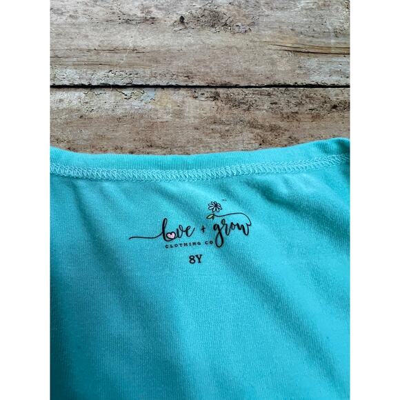 Love and Grow Seafoam Bamboo Henley Shirt 8y - Picture 4 of 4